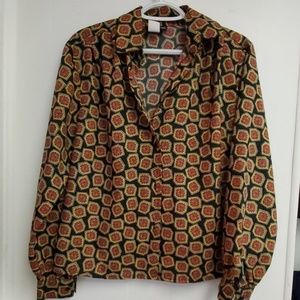 Crop Pattern Button Down